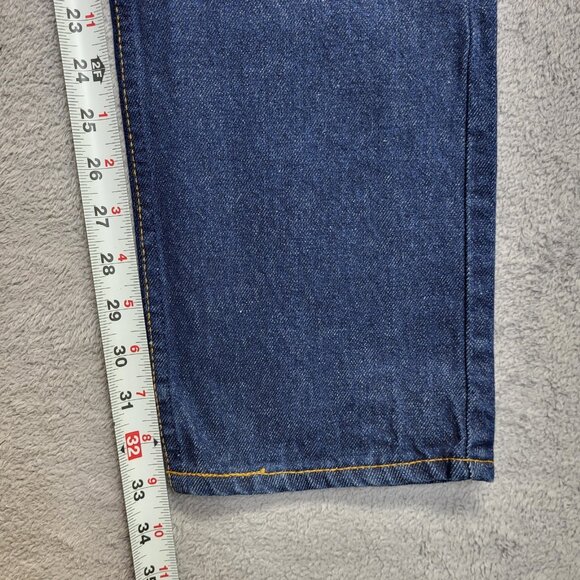 Levi’s 505-0216 Jeans 29x33 Dark Wash Straight Leg Denim USA Made 80s TAG 29X34 - Picture 8 of 12